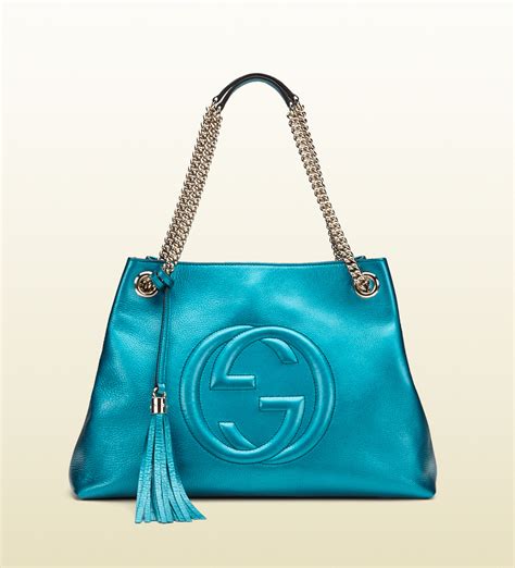 gucci soho leather shoulder bag blue|gucci soho denim bag.